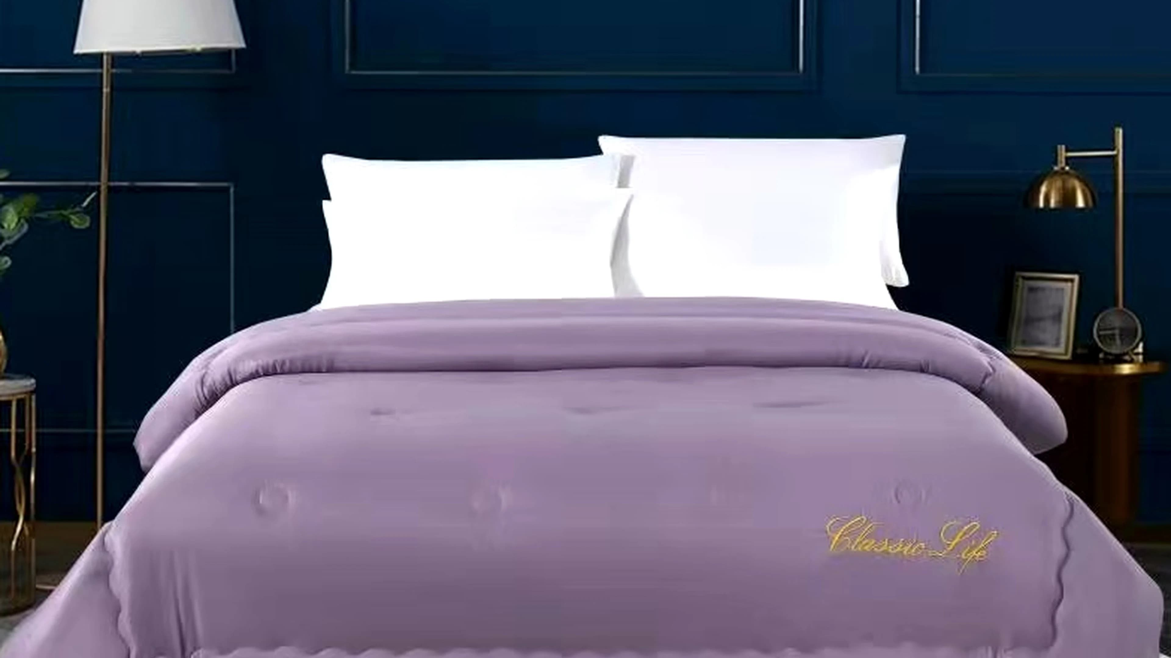 Lavender comforter ready-stock presentation