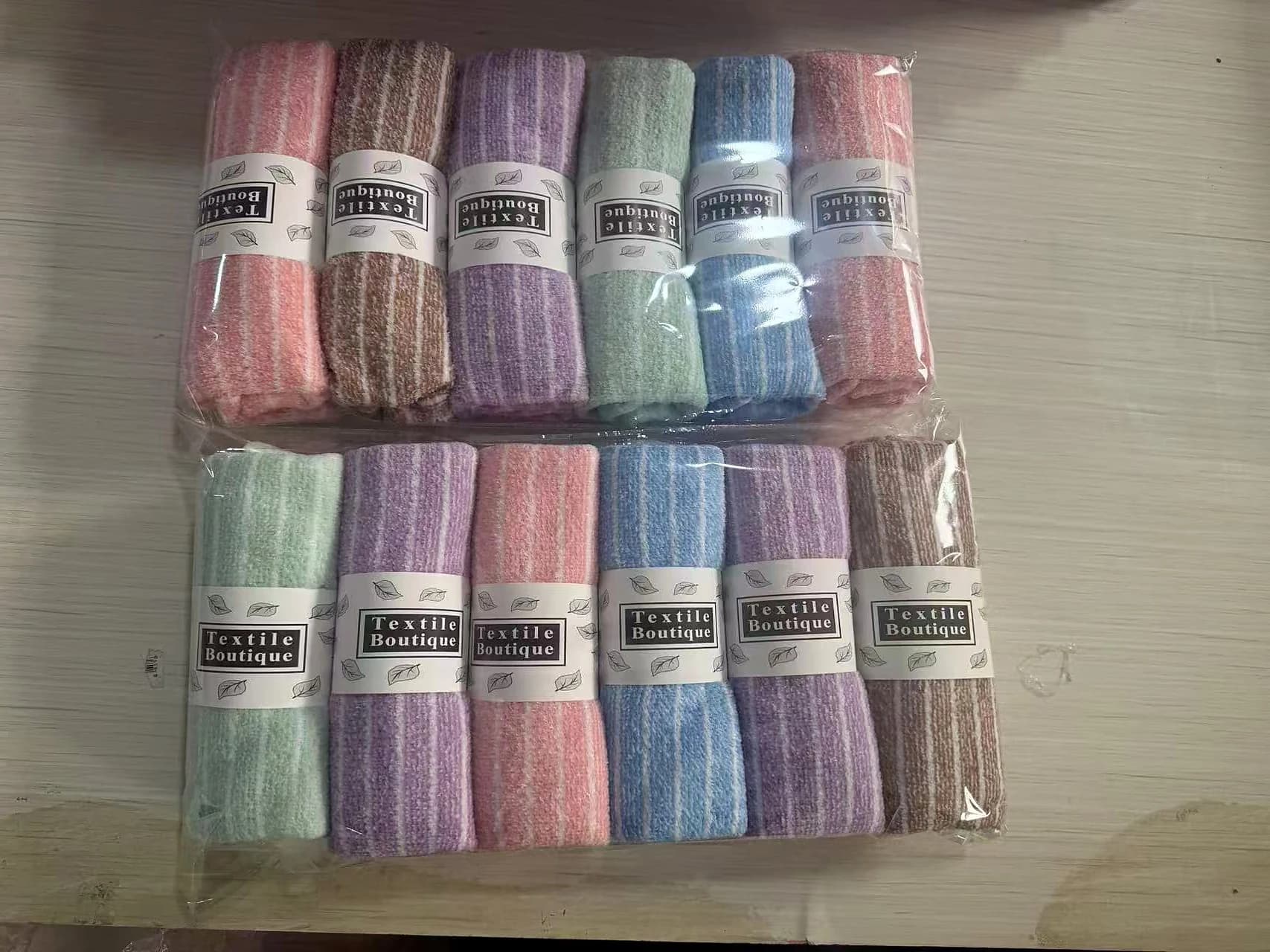 Packaged color assortment prepared for wholesale supply
