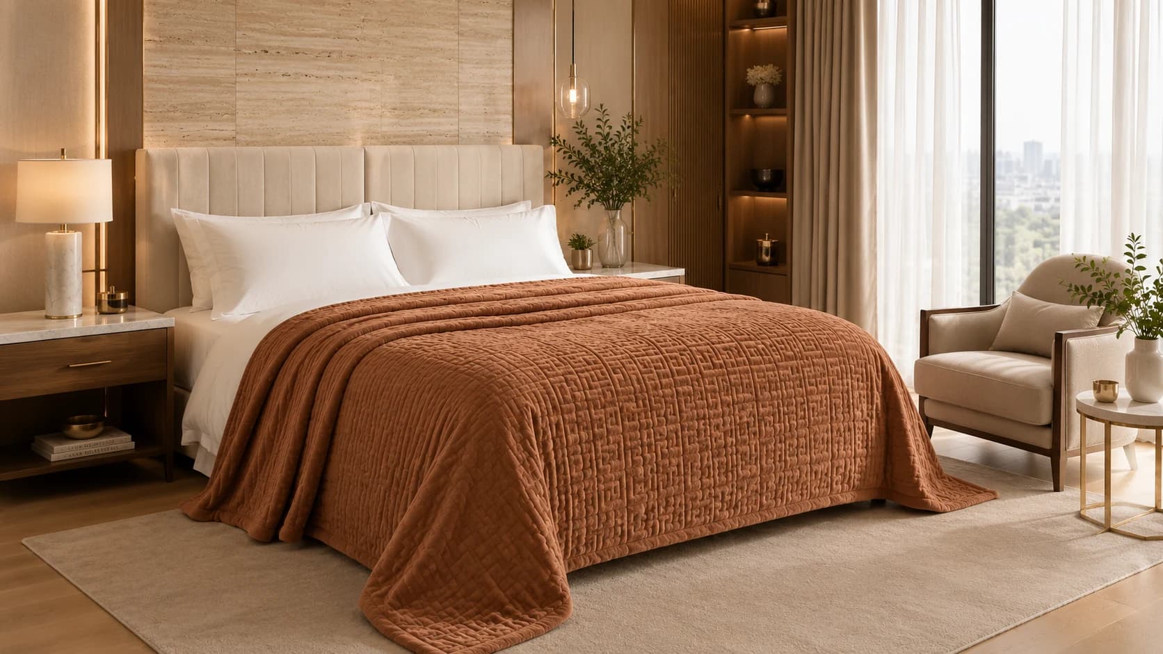 Rust premium coral fleece collection wholesale product