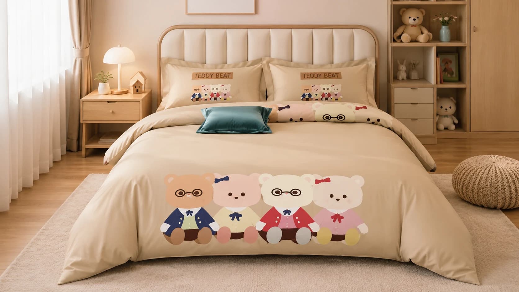 Teddy Family kids bedding collection wholesale product